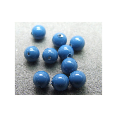 Perle ronde nacrée Swarovski 4mm Lapis (x20)