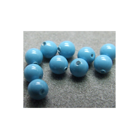 Perle ronde nacrée Swarovski 4mm Turquoise (x20)