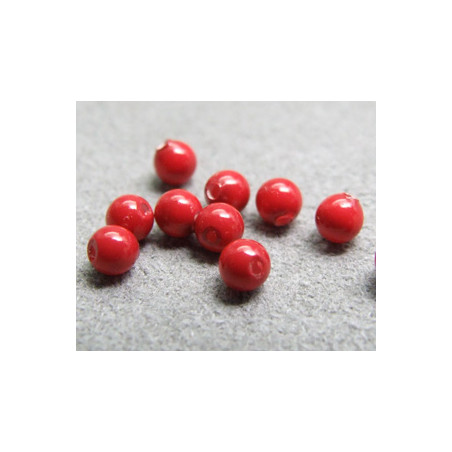 Perle ronde nacrée Swarovski 3mm Red Coral (x20)