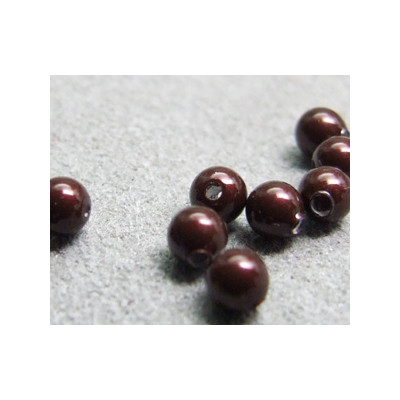 Perle ronde nacrée Swarovski 3mm Maroon (x20)