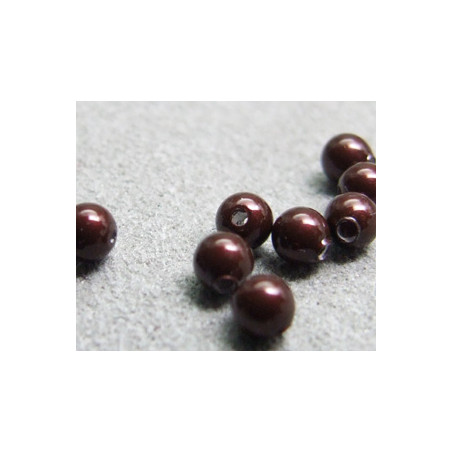 Perle ronde nacrée Swarovski 3mm Maroon (x20)