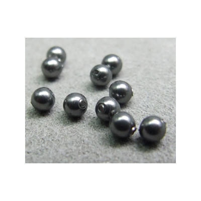 Perle ronde nacrée Swarovski 3mm Dark Grey (x20) Perle ronde nacrée Swarovski 3mm Dark Grey (x20)