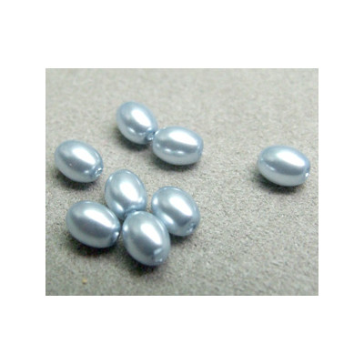 Perles Ovales Nacrées Baby Blue 6X4mm (x1)