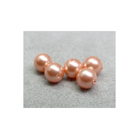 Perle ronde nacrée Swarovski 6mm Rose Peach (x10)