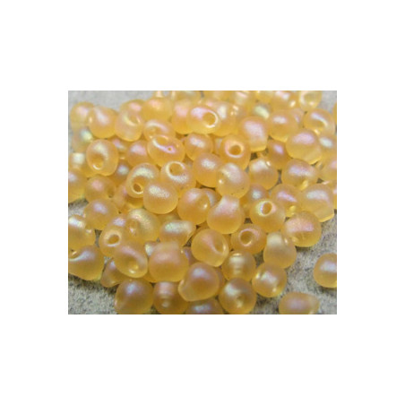 DP-0132FR Drops 3.4mm Miyuki Tr Lt Topaz Mat AB  (=DB852) (x10gr)