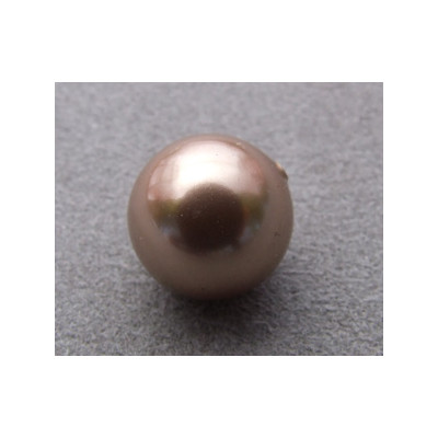 Perle ronde nacrée Swarovski 12mm Bronze (x1)