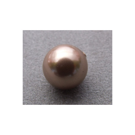 Perle ronde nacrée Swarovski 12mm Bronze (x1)