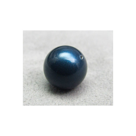 Perle ronde nacrée Swarovski 12mm Pétrole (x1)