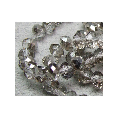 Perles rondes aplaties facettées 4x3mm Black Diamond Gold Luster (x 1 fil de 100 perles) Perles rondes aplaties facettées 4x3mm Black Diamond Gold Luster (x 1 fil de 100 perles)
