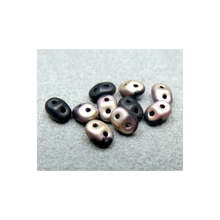 Perles Super Duo 2,5X5mm Apollo - Jet Mat (x 10gr env.) 