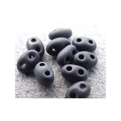 Twin Beads 2,5X5mm Jet Matte (x sachet de 25gr env.) 