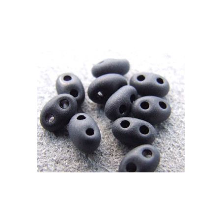 Twin Beads 2,5X5mm Jet Matte (x sachet de 25gr env.) 