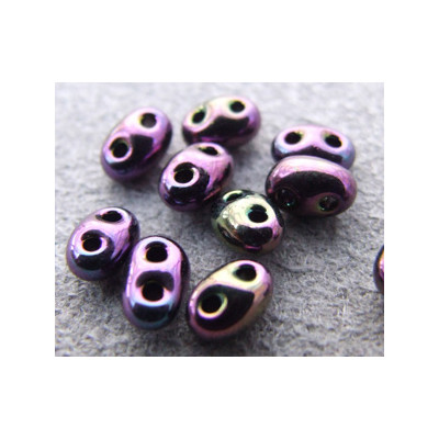 Twin Beads 2,5X5mm Jet Iris Dark Purple (x sachet de 25gr env.) 