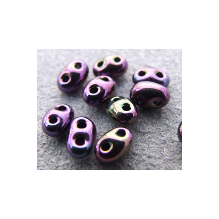 Twin Beads 2,5X5mm Jet Iris Dark Purple (x sachet de 25gr env.) 