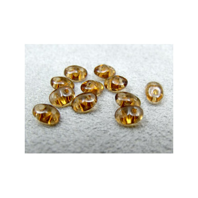 Perles Super Duo 2,5X5mm Smoked Topaz (x 10gr env.)