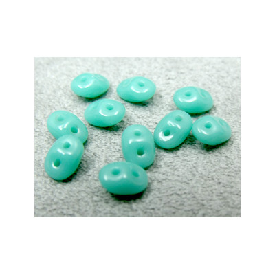 Perles Super Duo 2,5X5mm Opaque Green Turquoise (x 10gr env.) 