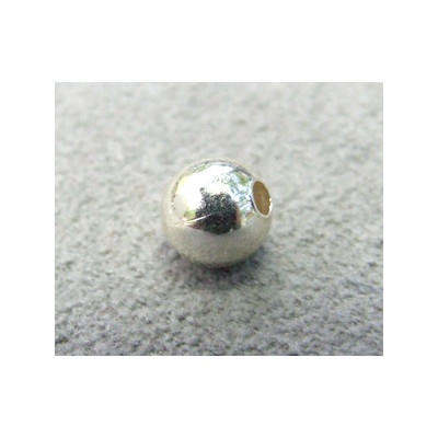 Perle métallisée boule lisse 5mm argenté (x1)