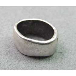 Perle rondelle intercalaire écrasée 11x16mm - argenté vieilli (x1)