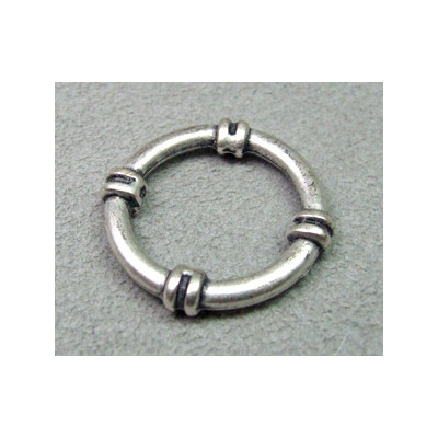 Perle anneau intercalaire diam. 24mm - argenté vieilli (x1)