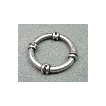 Perle anneau intercalaire diam. 24mm - argenté vieilli (x1)