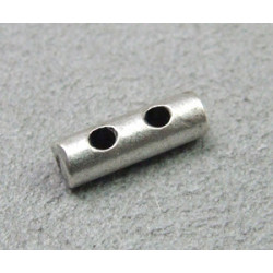 Perle intercalaire barrette 2 rangs 12x4mm - argenté (x1)