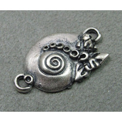 Perle intercalaire chapeau 32x20mm - argenté (x1)