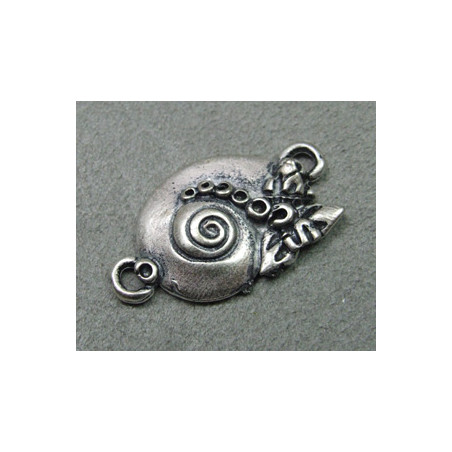 Perle intercalaire chapeau 32x20mm - argenté (x1)