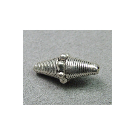 Perle intercalaire 22x10mm - argenté (x1)