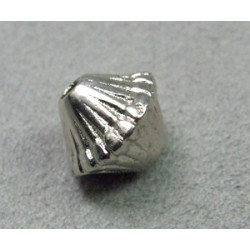 Perle intercalaire toupie 12mm - argenté (x1)