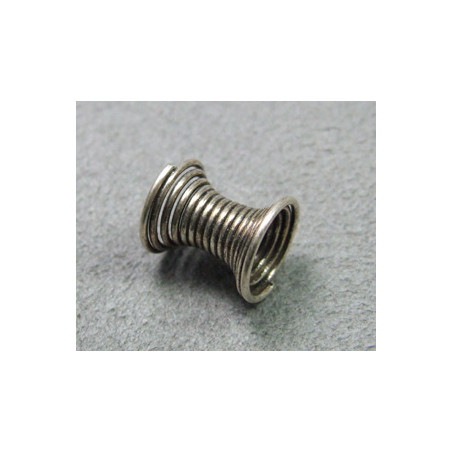 Perle intercalaire diabolo spirale 10mm - argenté (x1)
