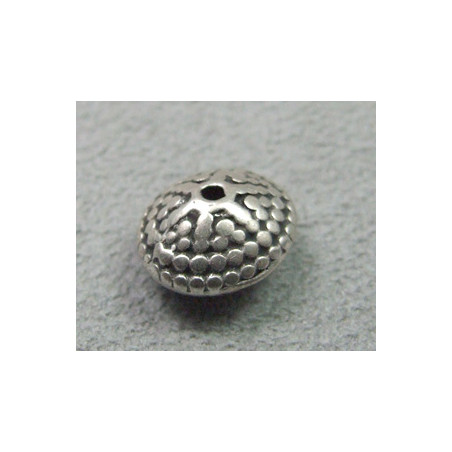 Perle intercalaire 12x7mm - argenté (x1)