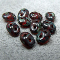 Perles Super Duo 2,5X5mm Hyacinthe Picasso (x 10gr env.)