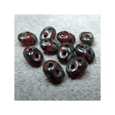 Perles Super Duo 2,5X5mm Hyacinthe Picasso (x 10gr env.)