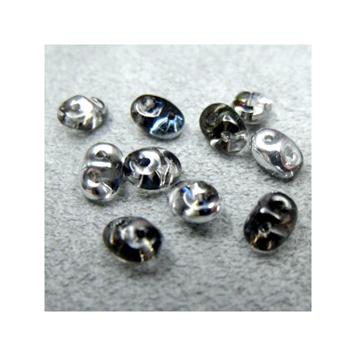 Perles Super Duo 2,5X5mm Crystal Héliotrope (x sachet de 10gr env.) 