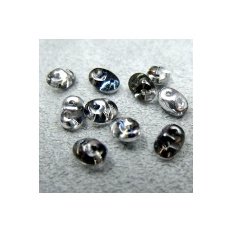 Perles Super Duo 2,5X5mm Crystal Héliotrope (x sachet de 10gr env.) 