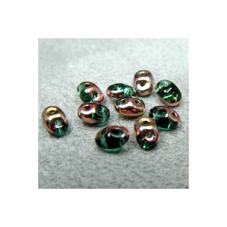 Perles Super Duo 2,5X5mm Capri Gold - Emerald (x 10gr env.) 