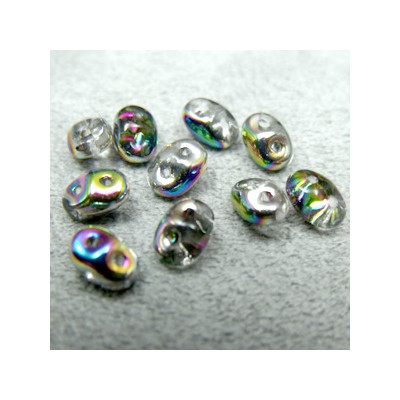 Perles Super Duo 2,5X5mm Crystal Vitrail (x sachet de 10gr env.)