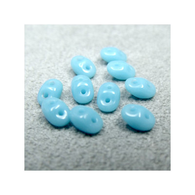 Perles Super Duo 2,5X5mm Opaque Blue Turquoise (x 10gr env.) 