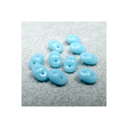 Perles Super Duo 2,5X5mm Opaque Blue Turquoise (x 10gr env.) 