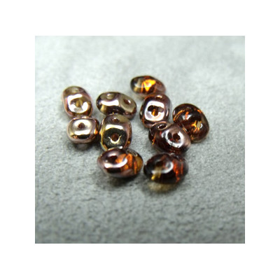 Perles Super Duo 2,5X5mm Capri Gold - Smoked Topaz (x 10gr env.) 