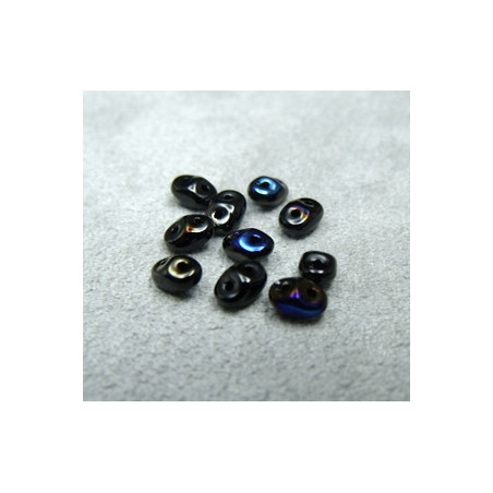 Perles Super Duo 2,5X5mm Jet Azuro (x sachet de 10gr env.)   