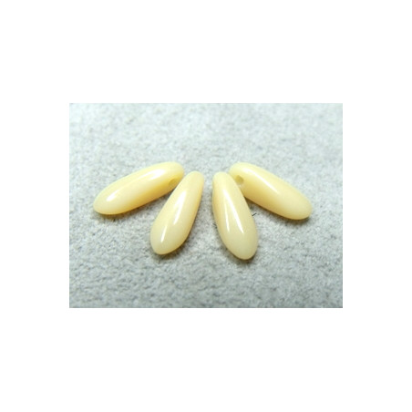 Dague en verre de Bohême 3x11mm - Opaque Light Beige (x30)