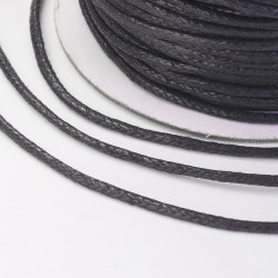 Coton ciré Noir 1,5mm (X 1m)