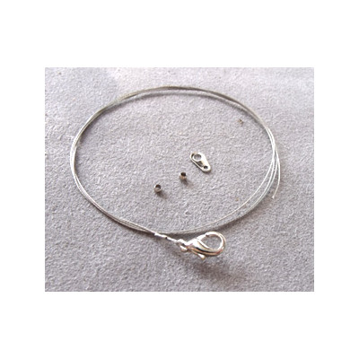 Cable et fermoir vieil argent 59cm (X1) Cable et fermoir vieil argent 59cm (X1)