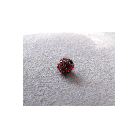 Perle strass pour Shamballa Siam 8mm (X1) 