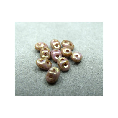 Perles Super Duo 2,5X5mm Rose Gold Ceramique (x 10gr env.) 