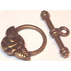 Fermoir Bronze Rose 15mm(x1)