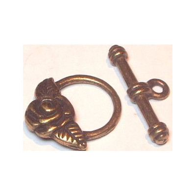 Fermoir Bronze Rose 15mm(x1)