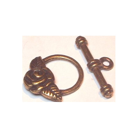 Fermoir Bronze Rose 15mm(x1)