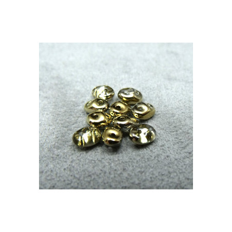 Perles Super Duo 2,5X5mm Crystal Doré (x sachet de 10gr env.)